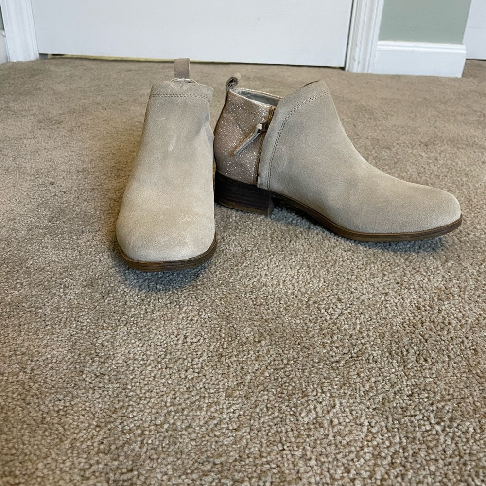 Toms flat booties with sparkly ankles